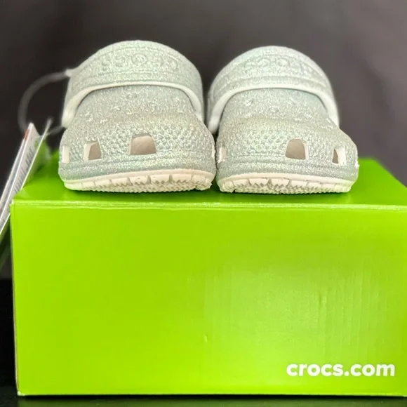 CROCS Kids Sparkly White Water Shoes - Picture 8 of 9
